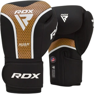 Боксерські рукавички RDX Aura Plus T-17 Black Golden 10 унцій (BGR-T17BGL-10OZ+) зображення 1