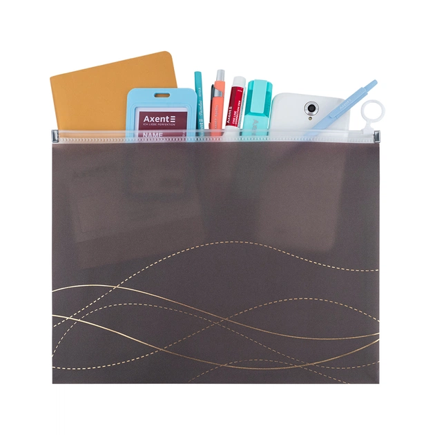 Папка на блискавці Axent zip-lock А4 Waves-4 (1497-43-A) - picture 3