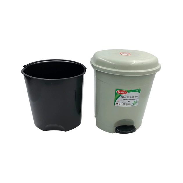 Контейнер для сміття Planet Household №2 з педаллю сірий 6 л (10338) - picture 4