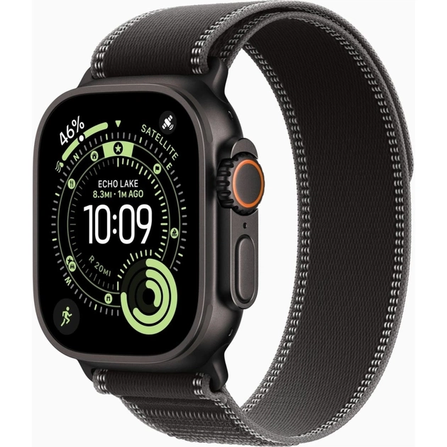 Смарт-годинник Apple Watch Ultra 3 GPS + Cellular 49mm Black Titanium Case with Black/Charcoal Trail Loop - M/L (MF1H4QP/A) - зображення 1