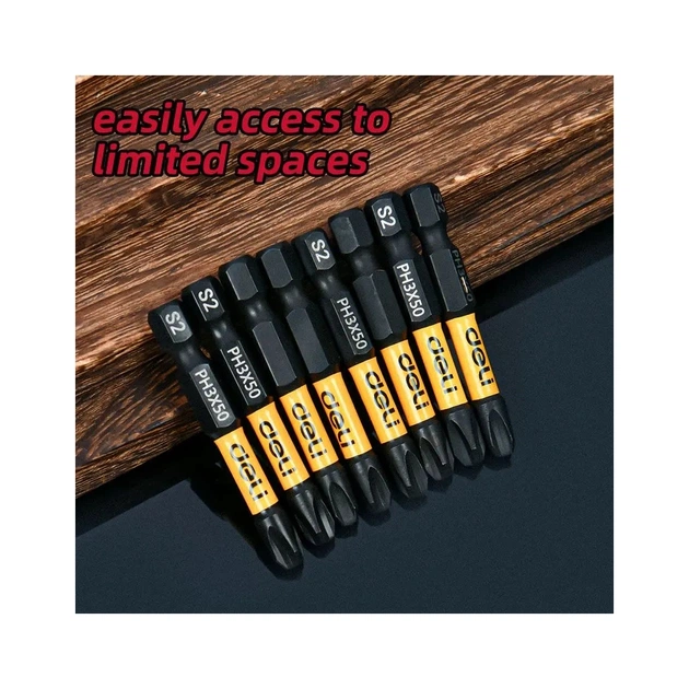 Набір біт Deli PH3 x 50 мм, 2шт (EDL501003Z) - picture 3