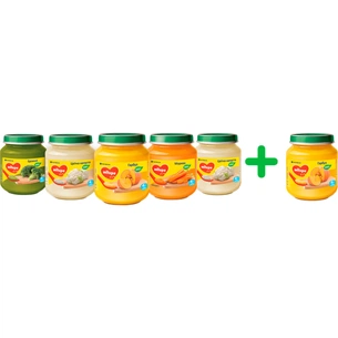 Дитяче пюре Milupa набір Мої перші овочі 6 х 125 г (4820187810447) зображення 1