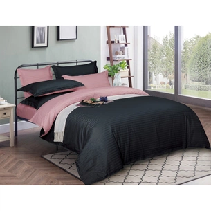 Постільна білизна MirSon Satin Stripe 30-0021 + 30-0007 Esandiora 143х210 Полуторна (2200005267660) зображення 1