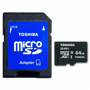 Карта пам'яті Toshiba 64Gb microSDXC class 10 (SD-C064UHS1(BL5A) зображення 1