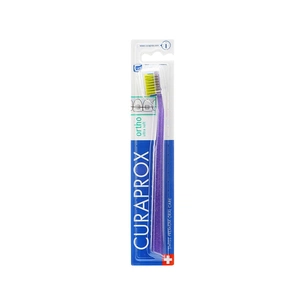 Зубна щітка Curaprox CS 5460 Ortho Ultra Soft Ультрам'яка ортодонтична Фіолетова із салатовою щетиною (CS 5460 Ortho-12) зображення 1