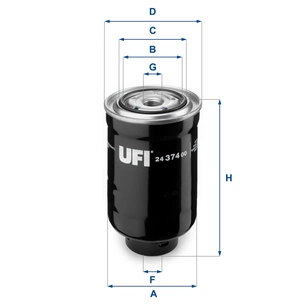 Фільтр паливний UFI 24.374.00 зображення 1