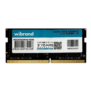 Модуль пам'яті для ноутбука SoDIMM DDR4 16GB 3200 MHz Wibrand (WI3200DDR4S/16GB) зображення 1