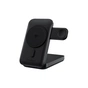 Батарея універсальна Choetech Magnetic Wireless 10000mAh 20W, PD, Qi-2 15W, USB-C, Lightning, Apple Watch charger (B750-CCBK) - зменшене зображення 1