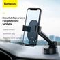 Універсальний автотримач Baseus 4.7-6.5" Gravity Simplism (на присоску) black (SUYL-JY01) - уменьшенное изображение 5