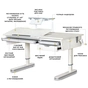 Парта зі стільцем Evo-kids Montreal 2 WG з полицею S-50 (BD-670-2 WG + S 50 WG) - зменшене зображення 2