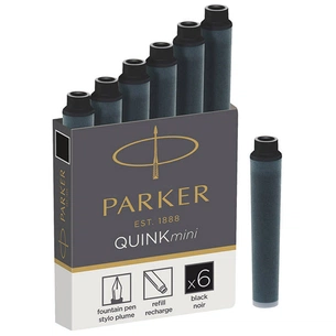 Чорнило для пір'яних ручок Parker Картриджі Quink Mini /6шт чорний (11 510BK) изображение 1