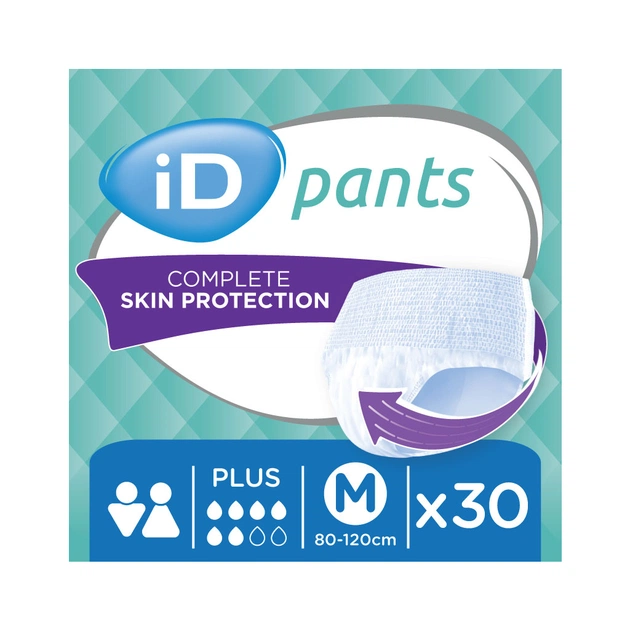 Подгузники для взрослых ID Diapers-Pants for adults D Plus M 30 шт (730211923) - изображение 1