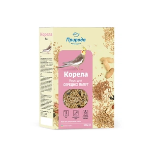 Корм для птахів Природа Корела для середніх папуг, йод 500 г (4823082410811) зображення 1