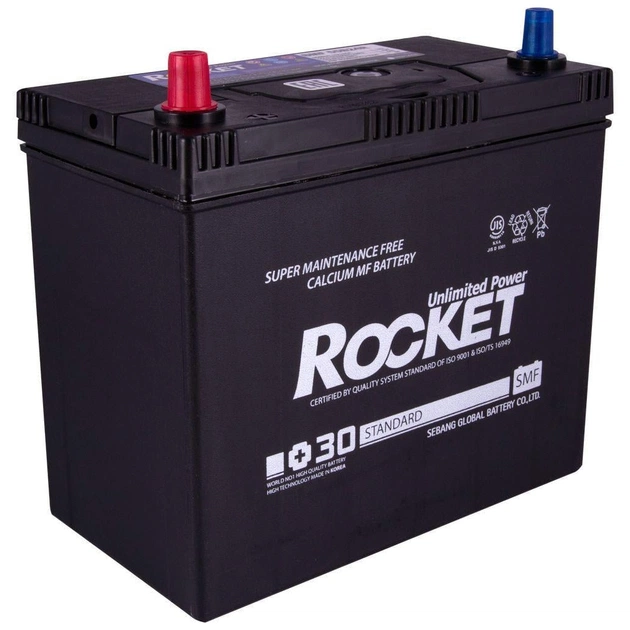 Аккумулятор автомобильный ROCKET 45Ah (SMF 55B24R) - изображение 1