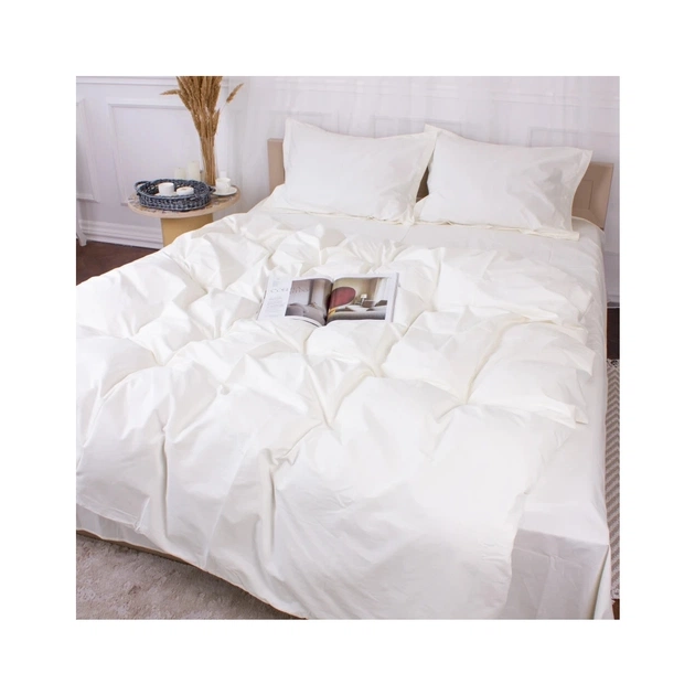 Постільна білизна MirSon Poplin Line 002 Milky White 110x140 (2200006277323) - зображення 1
