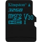 Карта пам'яті Kingston 32GB microSDHC class 10 UHS-I U3 Canvas Go (SDCG2/32GBSP) - зменшене зображення 1