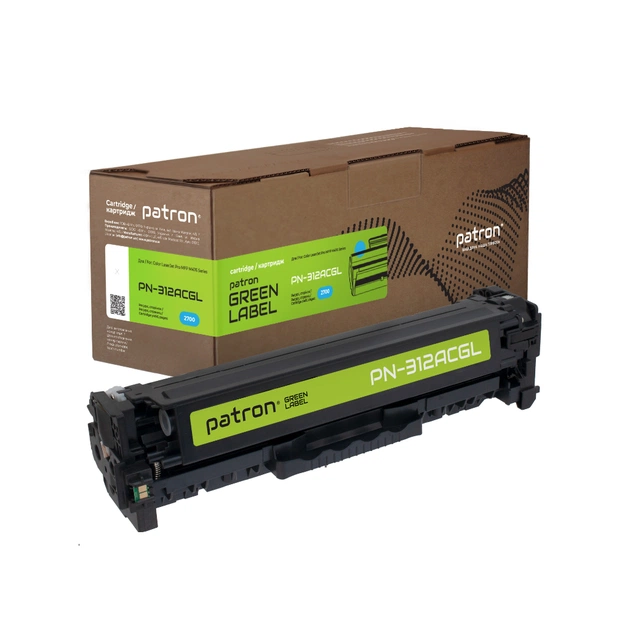 Картридж Patron HP 312A (CF381A) Green Label, cyan (PN-312ACGL) - изображение 1