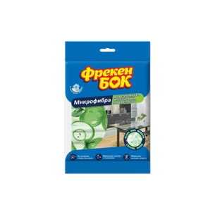 Серветки для прибирання Фрекен БОК мікрофібра для скляних і глянцевих поверхонь 1 шт. (4823071612950) зображення 1