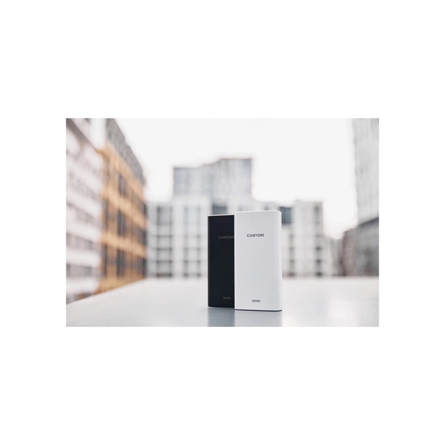 Батарея універсальна Canyon 20000mAh, Input 5V/2A, Output 5V/2.1A(Max), White (CNE-CPB2001W) - зображення 10