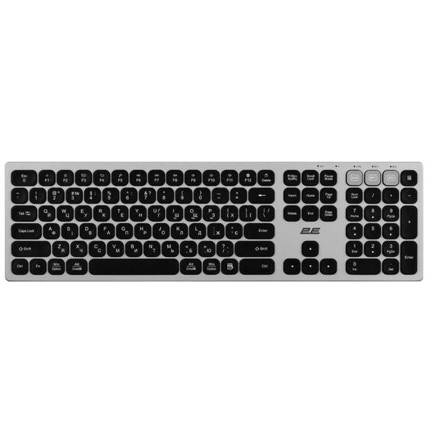 Клавіатура 2E KS270 109key Wireless UA Grey/Black (2E-KS270WBGR_UA) - зображення 1