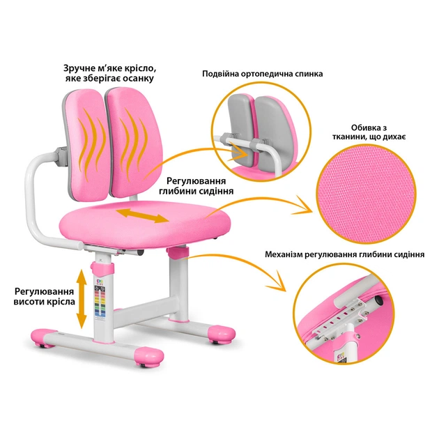 Парта зі стільцем Evo-kids BD-23 PN - picture 4