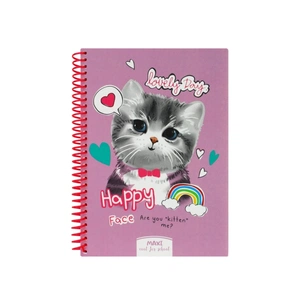 Блокнот Maxi А5, пластикова обкладинка, спіраль, 80 арк., клітинка (MX21950-02) зображення 1