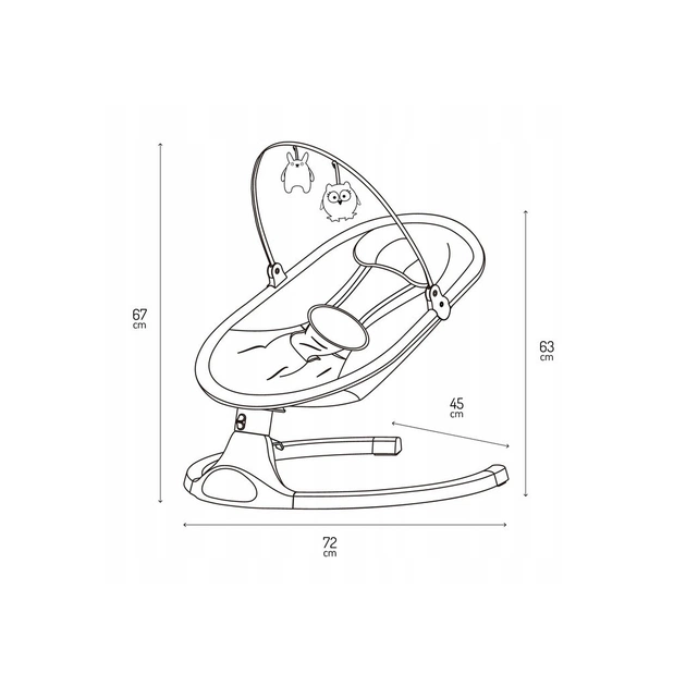 Крісло-гойдалка MoMi Kenani Onyx Black (BULE00038) - зображення 9