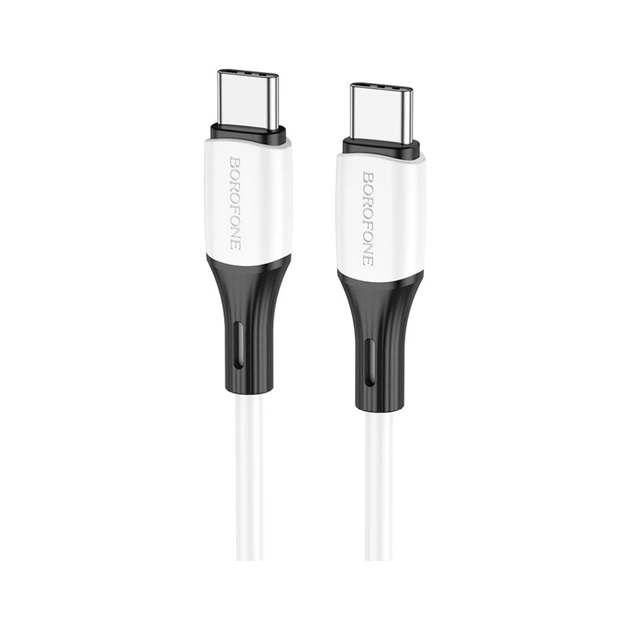Дата кабель USB-C to USB-C 1.0m BX79 3A White BOROFONE (BX79CCW) - изображение 1