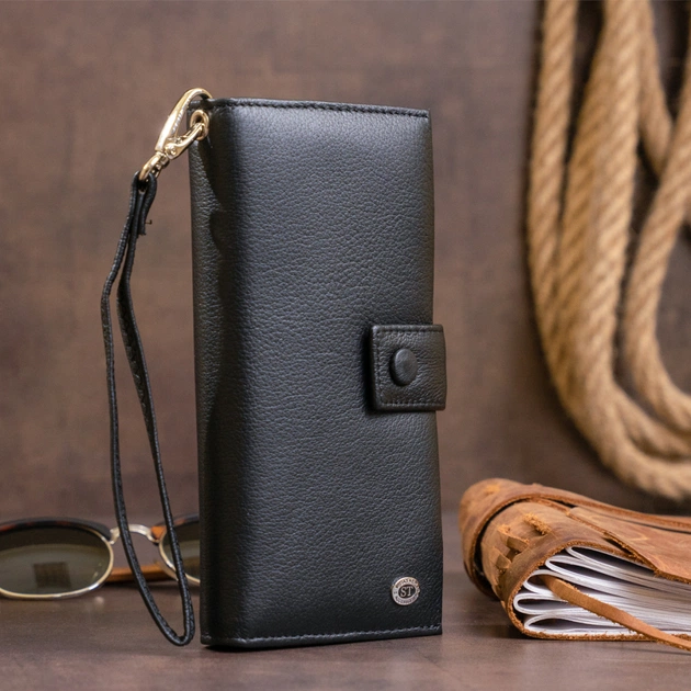 Кошелек ST Leather Кожаный Черный (19280) - изображение 9