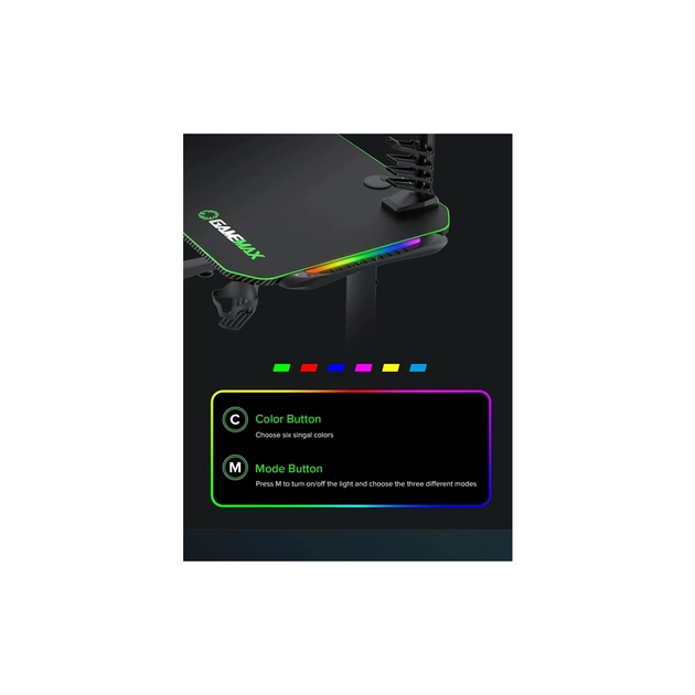 Комп'ютерний стіл Gamemax D140 Carbon-RGB - picture 12