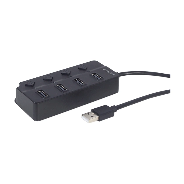 Концентратор Gembird USB 2.0 4 ports (UHB-U2P4P-01) - зображення 1
