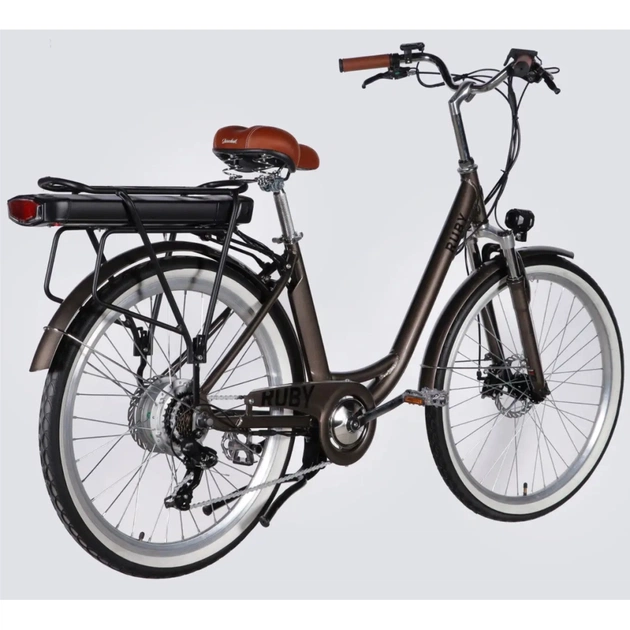 Електровелосипед Dorozhnik 26" eRUBY DD FR рама-17" 48B 15А*г 500Вт 2026 мокрий асфальт (ELB-D-26-303) - picture 3