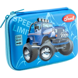 Пенал Cool For School з тисненням, 1 відділення (QT-5704-Blue) зображення 1