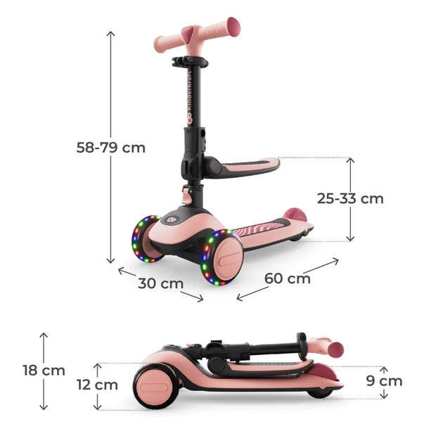 Самокат Kinderkraft Halley 2 Rose Pink (KRHALL02PNK0000) (5902533930173) - зображення 8