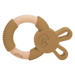 Прорізувач FreeON силіконовий зайчик, охра (49492) зображення 1