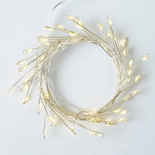 Гірлянда YES! Fun Кластер на мідному дроті 50 LED Тепло-біла 1 м Статична на батарейках (975017) зображення 1