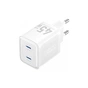 Зарядное устройство Vention 2xUSB-C PD45W GaN white (FEFW0-EU) - уменьшенное изображение 1