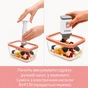 Харчовий контейнер Status Viva Набір з 4-х предметів + ручний вакуумний насос лососевий (131200) - зменшене зображення 6