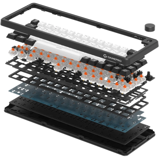 Клавіатура GamePro Asgard Valhalla MK210B Pro 65 RGB Wireless/Bluetooth/USB Black (MK210B Pro) - picture 3