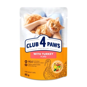 Вологий корм для кішок Club 4 Paws з індичкою в желе 85 г (4820269142497) зображення 1