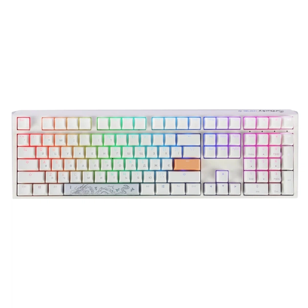 Клавіатура Ducky One 3 Cherry MX Brown RGB UA USB White (DKON2108ST-BUAPXPWWWSC1) - зображення 1
