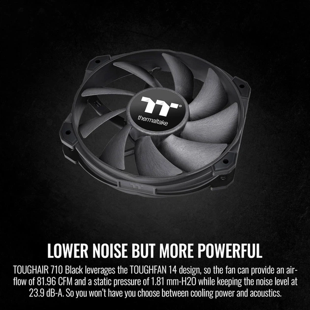 Кулер до процесора ThermalTake TOUGHAIR 710 Black (7 CL-P117-CA14BL-A) - picture 11