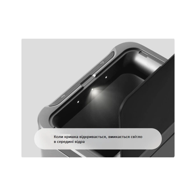 Контейнер для сміття JAH Сенсорний на ніжках Срібний металік 40 л (20255) - picture 8