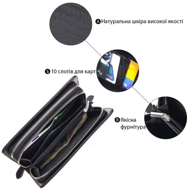 Сумка Canpellini Из натуральной кожи Черная (21570) - изображение 4