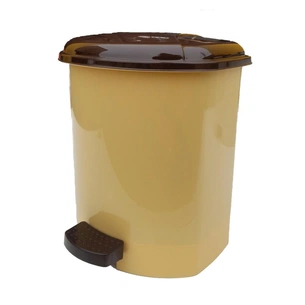 Контейнер для сміття Горизонт З педаллю Бежевий 9 л (гор-02062/беж) зображення 1