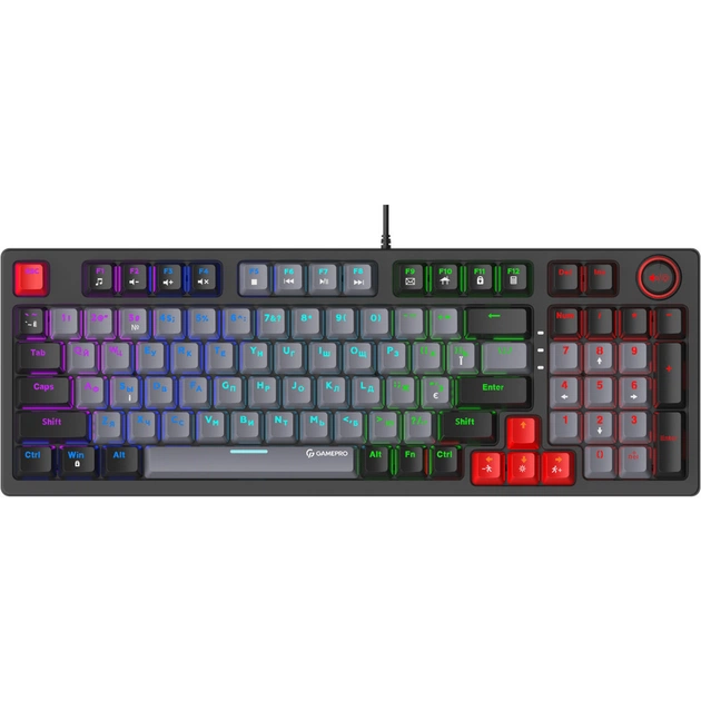 Клавіатура GamePro MK120R LED Red Switches USB Black (MK120R) - зображення 1