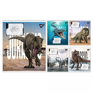Зошит Yes JURASSIC WORLD ALIVE А5 12 аркушів коса лінія (767679) зображення 1