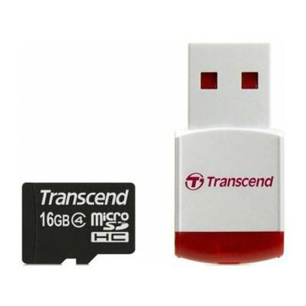 Карта пам'яті Transcend 16Gb microSDHC class 4 (TS16GUSDHC4-P3) - изображение 1