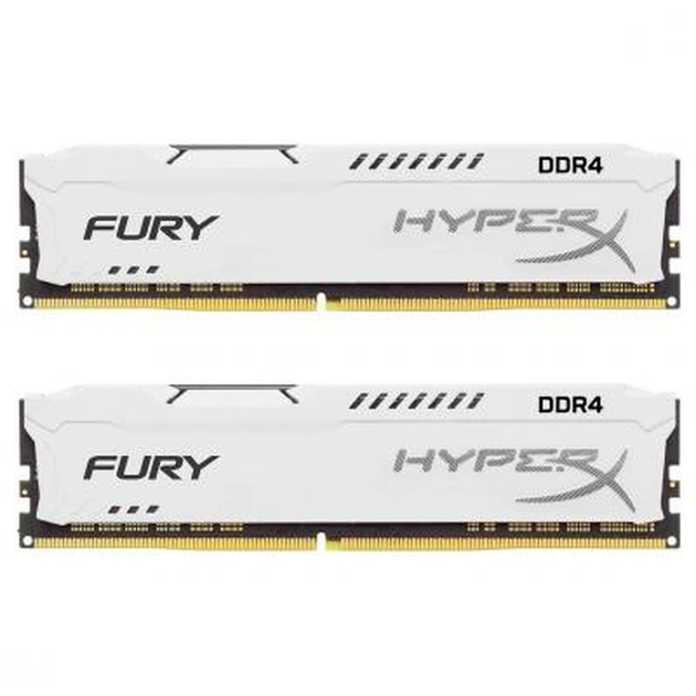 Модуль пам'яті для комп'ютера DDR4 16GB (2x8GB) 2400 MHz HyperX Fury White Kingston Fury (ex.HyperX) (HX424C15FW2K2/16) - зображення 1