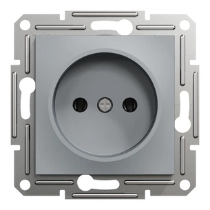 Розетка Schneider Electric ASFORA без заземлення сталь (EPH3000162) изображение 1